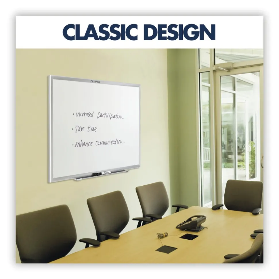 Quartet Classic Series Nano-Clean Dry Erase Board, 24 X 18, Black Aluminum Frame