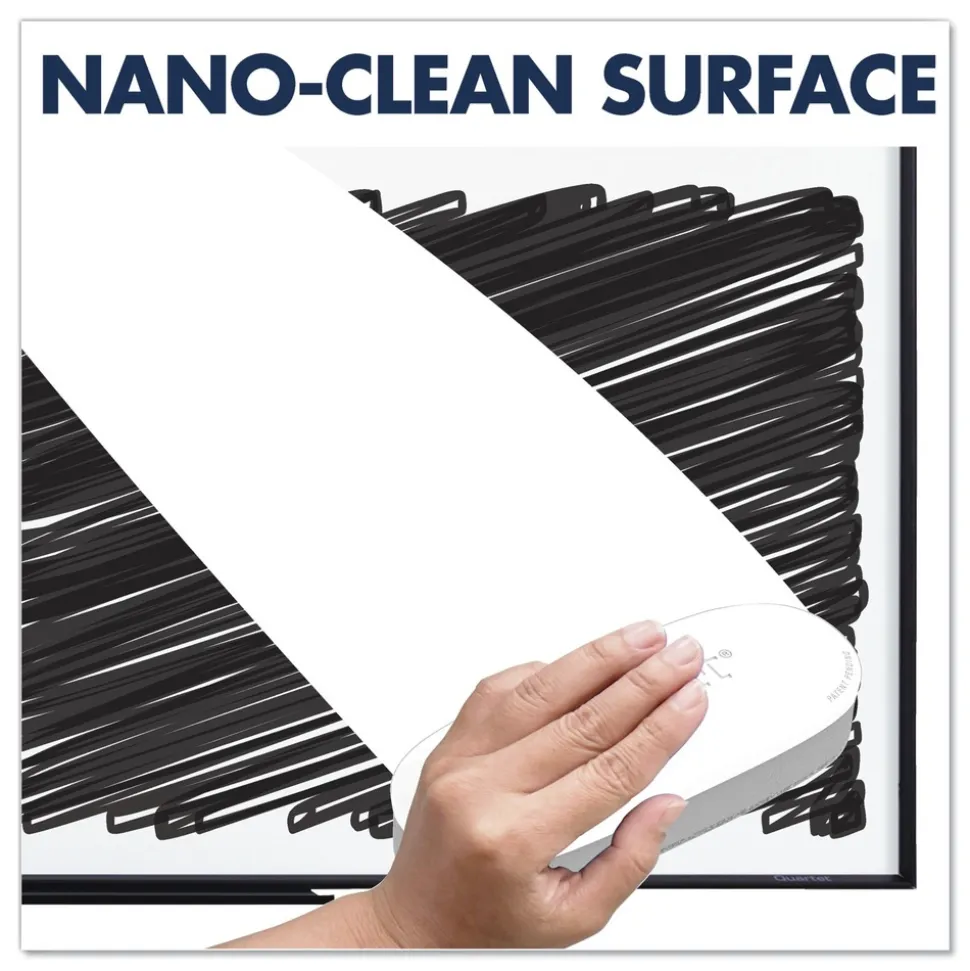Quartet Classic Series Nano-Clean Dry Erase Board, 24 X 18, Black Aluminum Frame