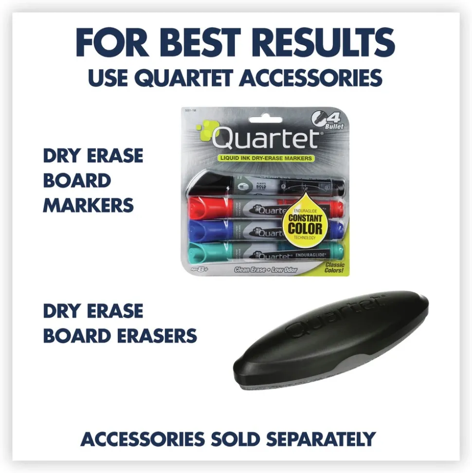 Quartet Classic Series Nano-Clean Dry Erase Board, 24 X 18, Black Aluminum Frame