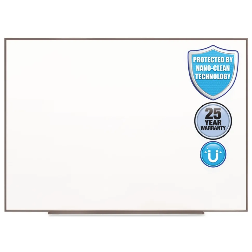 Quartet Fusion Nano-Clean 96 in. x 48 in. Magnetic Whiteboard - White/Silver
