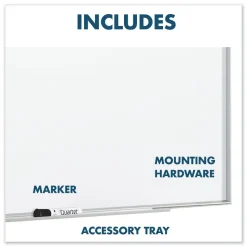 Quartet Fusion Nano-Clean 96 in. x 48 in. Magnetic Whiteboard - White/Silver