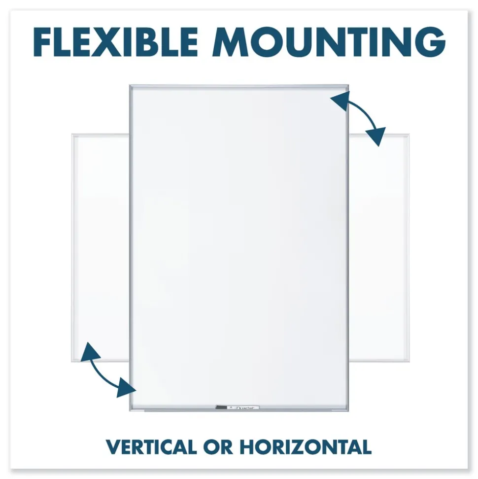 Quartet Fusion Nano-Clean 96 in. x 48 in. Magnetic Whiteboard - White/Silver