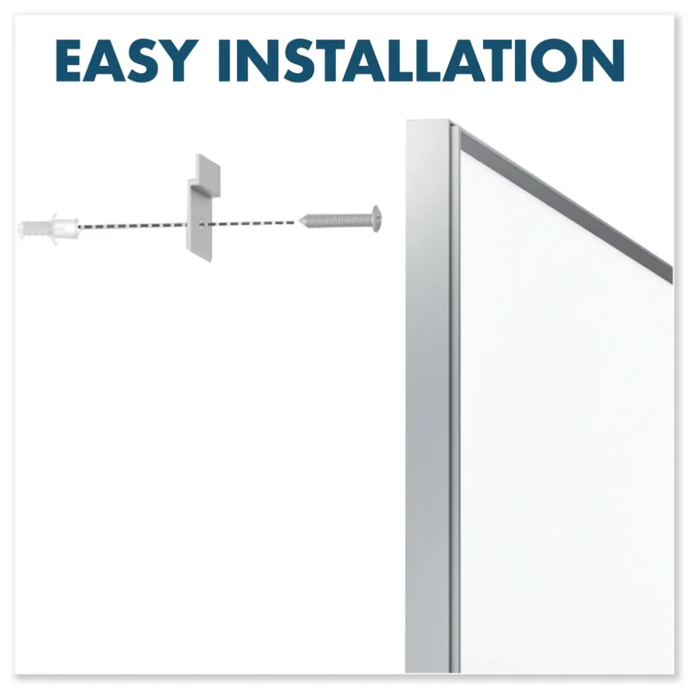 Quartet Fusion Nano-Clean 96 in. x 48 in. Magnetic Whiteboard - White/Silver