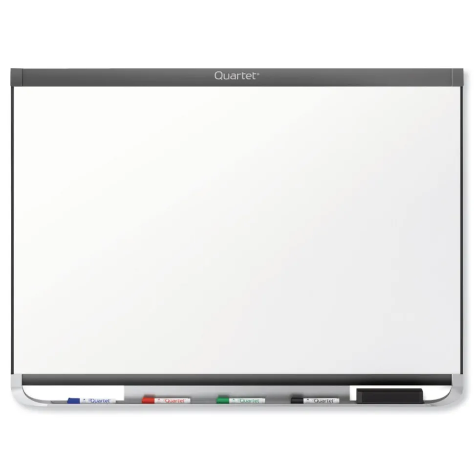 Quartet Prestige 2 DuraMax 96 in. x 48 in. Magnetic Porcelain Whiteboard - Graphite Frame
