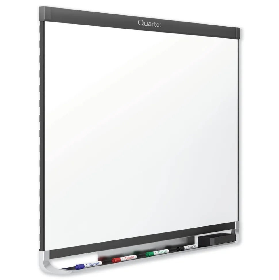 Quartet Prestige 2 DuraMax 96 in. x 48 in. Magnetic Porcelain Whiteboard - Graphite Frame