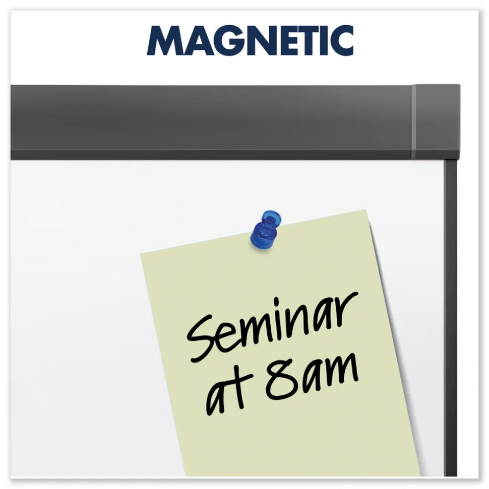 Quartet Prestige 2 DuraMax 96 in. x 48 in. Magnetic Porcelain Whiteboard - Graphite Frame