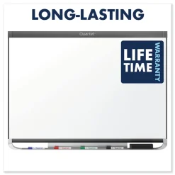 Quartet Prestige 2 DuraMax 96 in. x 48 in. Magnetic Porcelain Whiteboard - Graphite Frame
