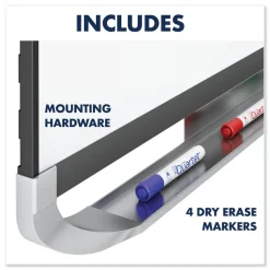 Quartet Prestige 2 DuraMax 96 in. x 48 in. Magnetic Porcelain Whiteboard - Graphite Frame