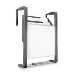 Quartet Three-Pocket Hanging File Pocket with Dry Erase Board - Letter, Black