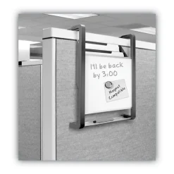 Quartet Three-Pocket Hanging File Pocket with Dry Erase Board - Letter, Black