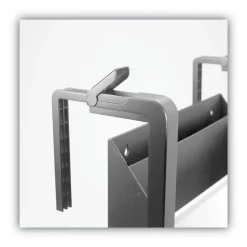 Quartet Three-Pocket Hanging File Pocket with Dry Erase Board - Letter, Black