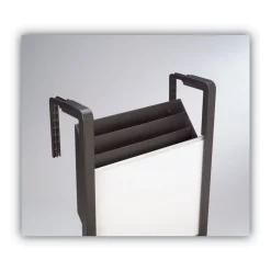 Quartet Three-Pocket Hanging File Pocket with Dry Erase Board - Letter, Black