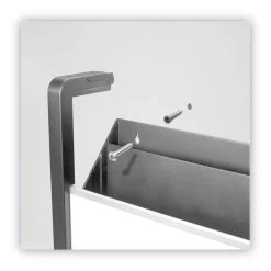 Quartet Three-Pocket Hanging File Pocket with Dry Erase Board - Letter, Black