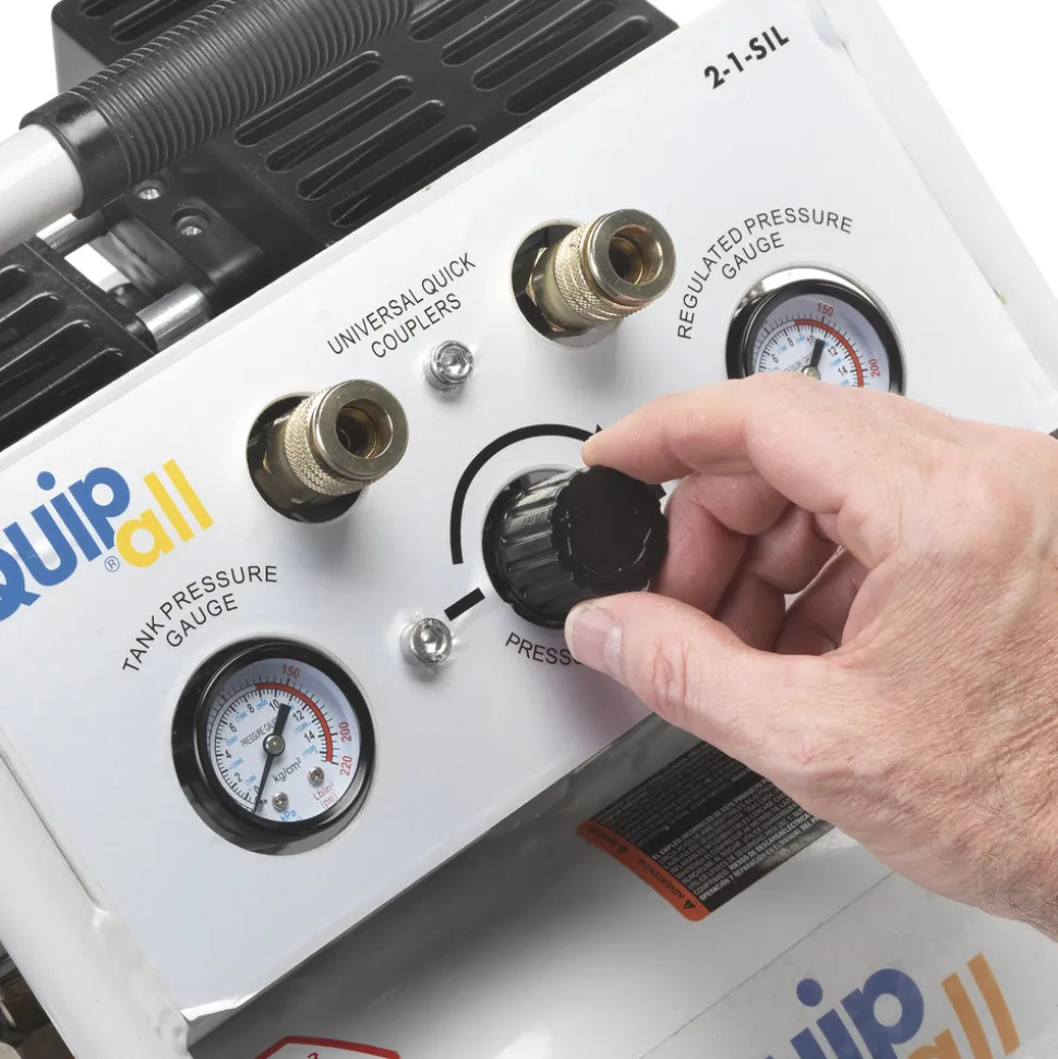 Quipall 1 HP 1.6 Gallon Oil-Free Hotdog Air Compressor