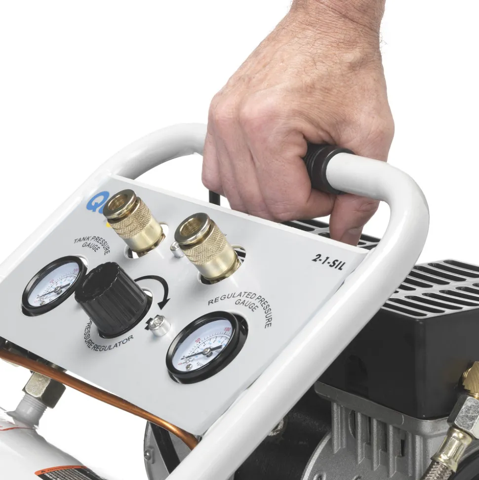 Quipall 1 HP 1.6 Gallon Oil-Free Hotdog Air Compressor