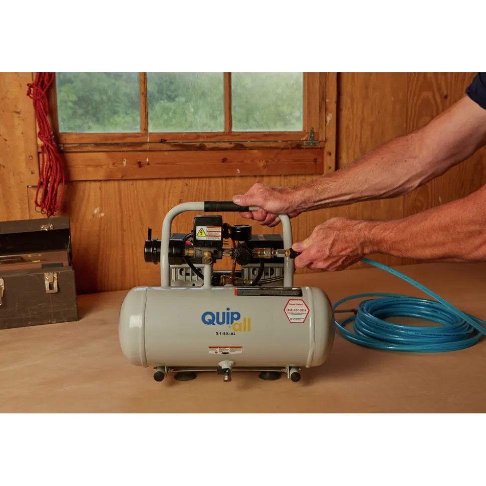 Quipall 1 HP 2 Gallon Oil-Free Hotdog Air Compressor