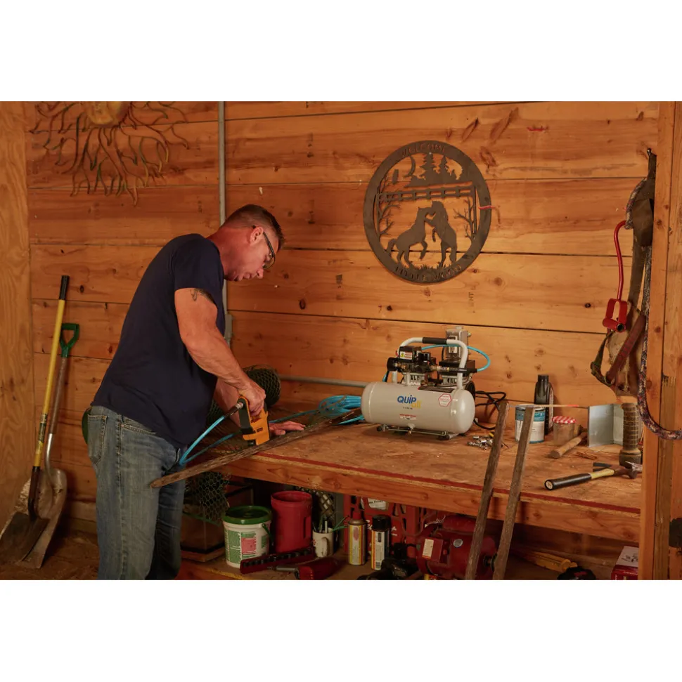 Quipall 1 HP 2 Gallon Oil-Free Hotdog Air Compressor