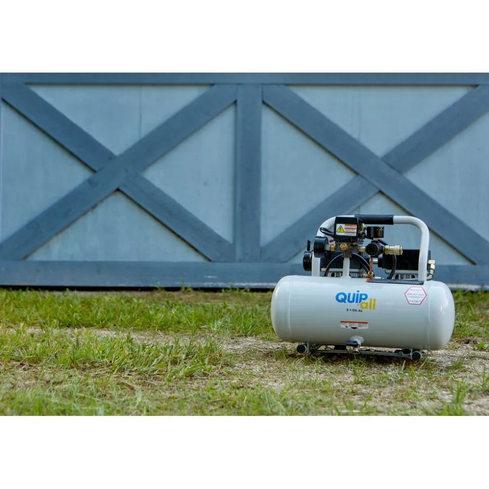 Quipall 1 HP 2 Gallon Oil-Free Hotdog Air Compressor