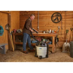 Quipall 1200-Watt 8.3 Gallon Plastic Tank Wet/Dry Vacuum