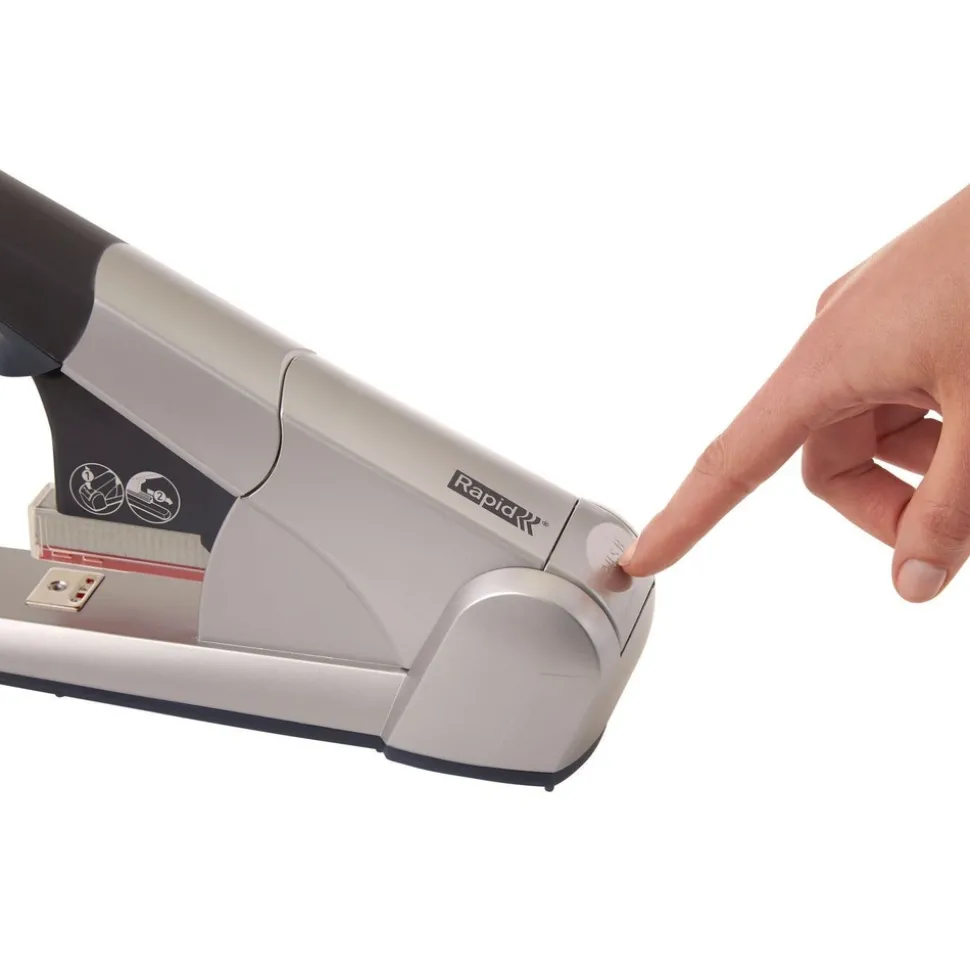 Rapid 80-Sheet Capacity Heavy-Duty Cartridge Stapler - Silver