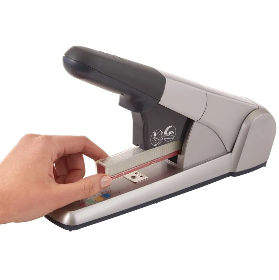 Rapid 80-Sheet Capacity Heavy-Duty Cartridge Stapler - Silver