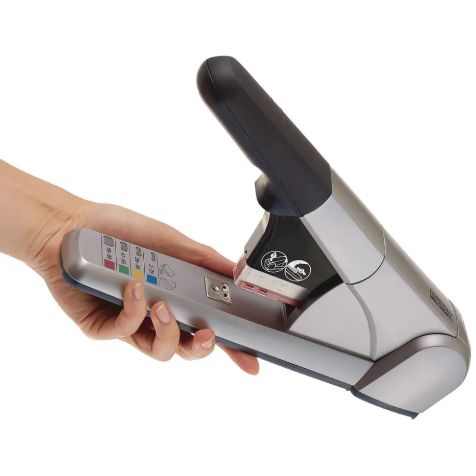 Rapid 80-Sheet Capacity Heavy-Duty Cartridge Stapler - Silver