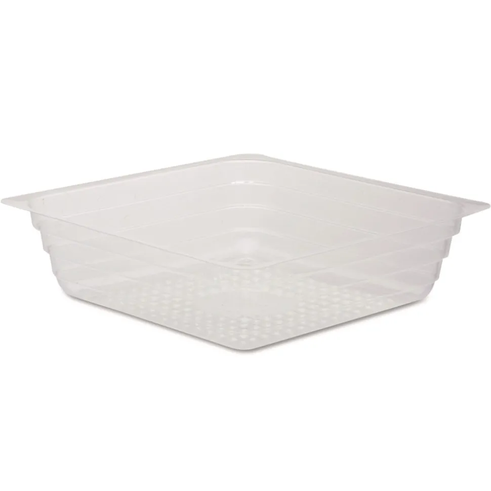 Reynolds Wrap 4 oz. cap. 3.5 in. x 3.5 in. x 1 in. Shallow Reflections Portion Plastic Trays - Clear (2500/Carton)