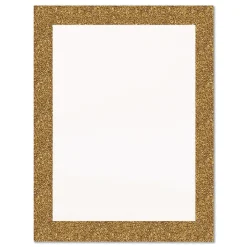 Royal Brites 22 in. x 28 in. Heavyweight Glitter Poster Board - White with Gold Border (25/Pack)