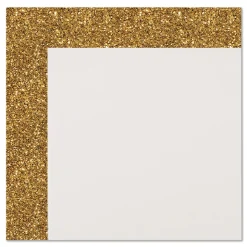 Royal Brites 22 in. x 28 in. Heavyweight Glitter Poster Board - White with Gold Border (25/Pack)