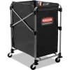 Rubbermaid Commercial 4.98 cu ft. 20.33 in. x 24.1 in. x 34 in. Collapsible X-Cart - Black/Silver