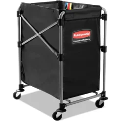 Rubbermaid Commercial 4.98 cu ft. 20.33 in. x 24.1 in. x 34 in. Collapsible X-Cart - Black/Silver