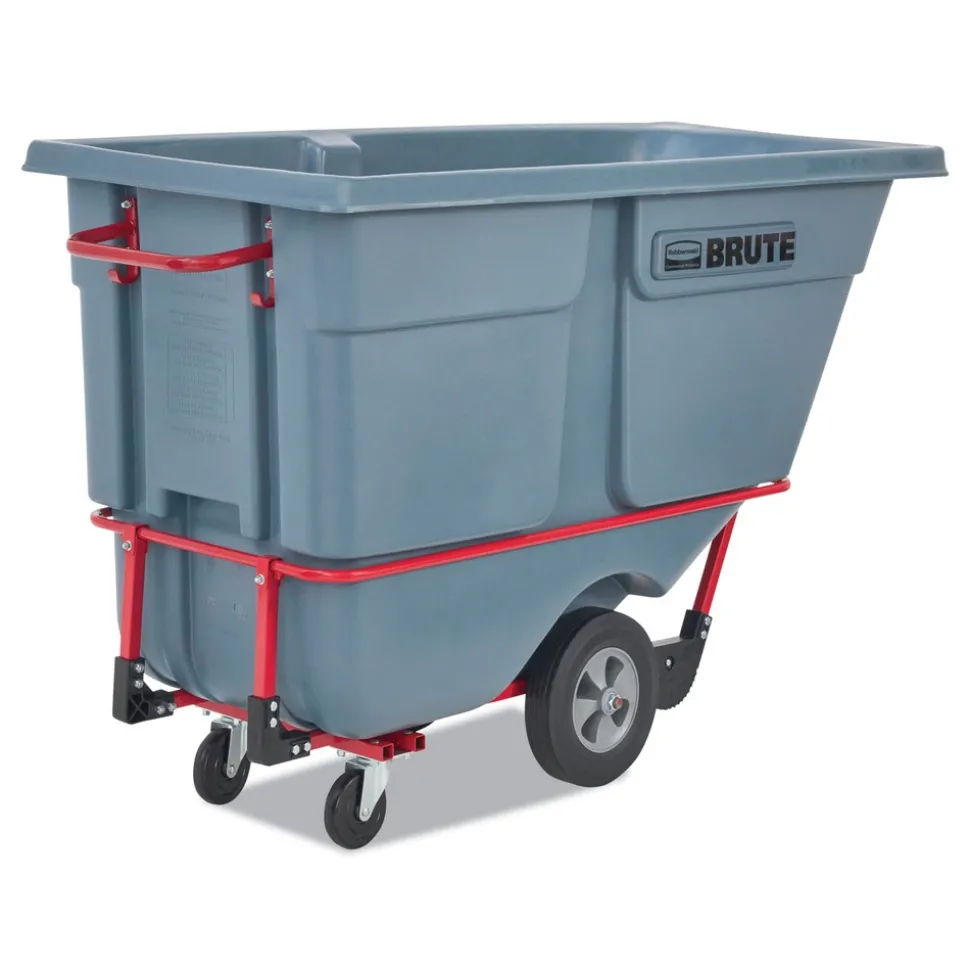 Rubbermaid Commercial 1 cu yd BRUTE DURATILT Frame Tilt Truck Standard Duty 1200 lb Capacity Gray