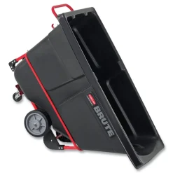 Rubbermaid Commercial 1/2 cu-yd. 850 lb. Capacity Rotomolded Rectangular Plastic Tilt Truck (Black)