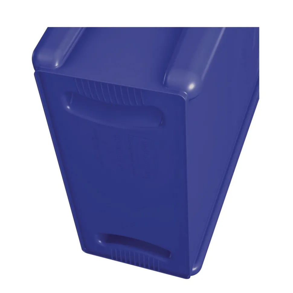 Rubbermaid Commercial 23 Gallon Slim Jim Recycling Plastic Container with Venting Channels - Blue
