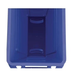 Rubbermaid Commercial 23 Gallon Slim Jim Recycling Plastic Container with Venting Channels - Blue
