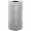 Rubbermaid Commercial 12 gal. Designer Line Silhouettes Steel Waste Receptacle - Silver Metallic