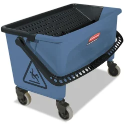 Rubbermaid Commercial 3 gal. Microfiber Finish Bucket with Lid - Blue