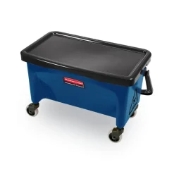 Rubbermaid Commercial 3 gal. Microfiber Finish Bucket with Lid - Blue