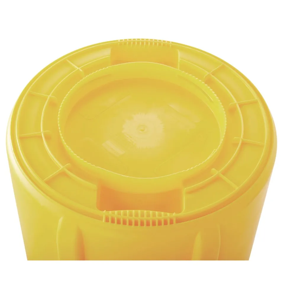 Rubbermaid Commercial 20 gal. Vented Round Plastic Brute Container - Yellow