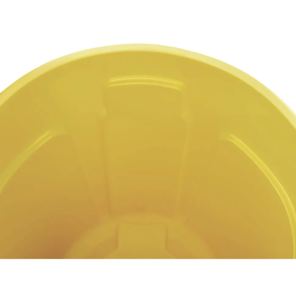 Rubbermaid Commercial 20 gal. Vented Round Plastic Brute Container - Yellow