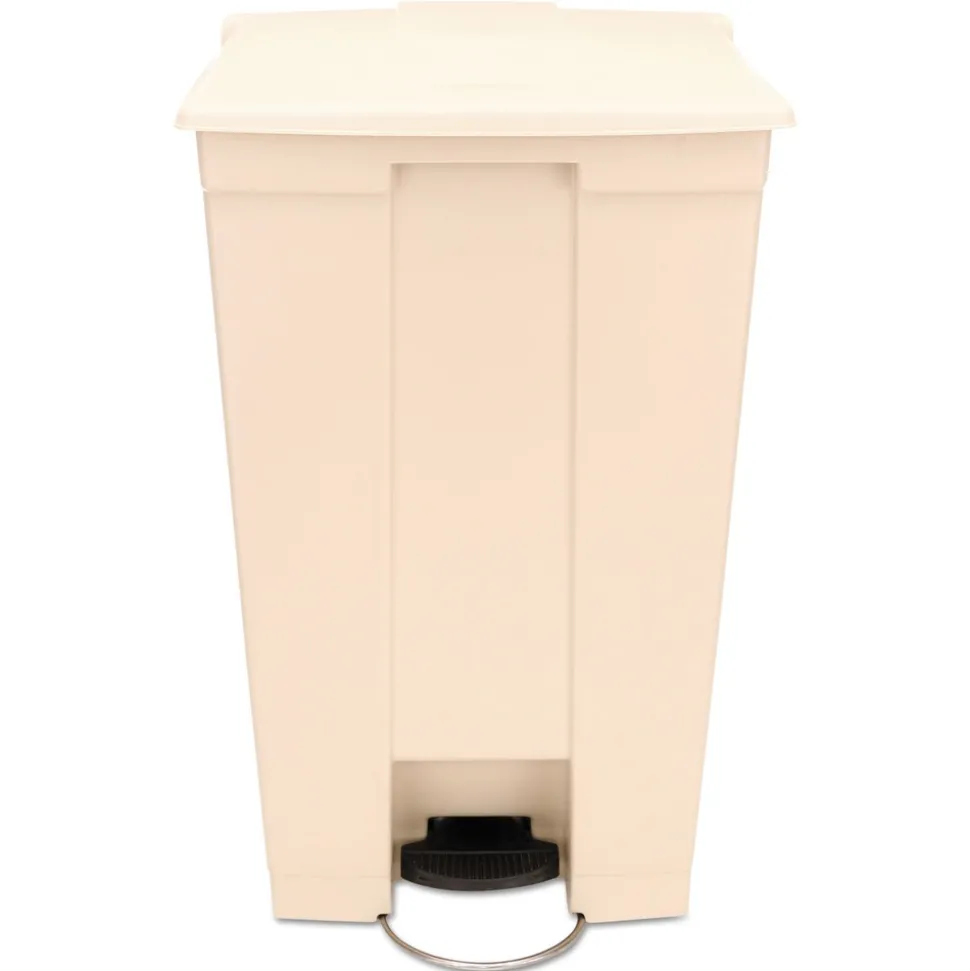 Rubbermaid Commercial 18 Gallon Polyethylene Step-On Receptacle - Beige