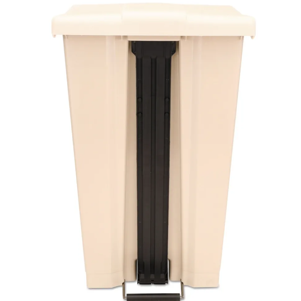Rubbermaid Commercial 18 Gallon Polyethylene Step-On Receptacle - Beige