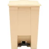 Rubbermaid Commercial 12 Gallon Indoor Utility Step-On Plastic Waste Container - Beige