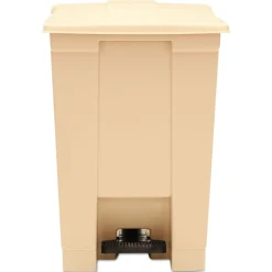 Rubbermaid Commercial 12 Gallon Indoor Utility Step-On Plastic Waste Container - Beige