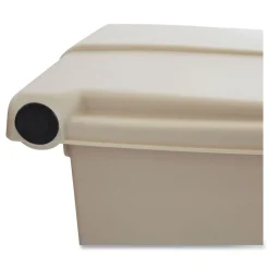 Rubbermaid Commercial 12 Gallon Indoor Utility Step-On Plastic Waste Container - Beige