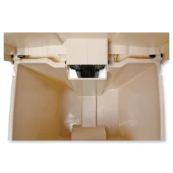 Rubbermaid Commercial 12 Gallon Indoor Utility Step-On Plastic Waste Container - Beige