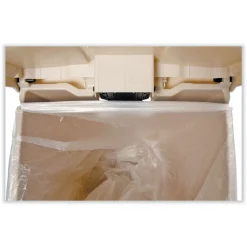 Rubbermaid Commercial 12 Gallon Indoor Utility Step-On Plastic Waste Container - Beige