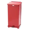 Rubbermaid Commercial 13 gal. Defenders Heavy-Duty Steel Step Can - Red