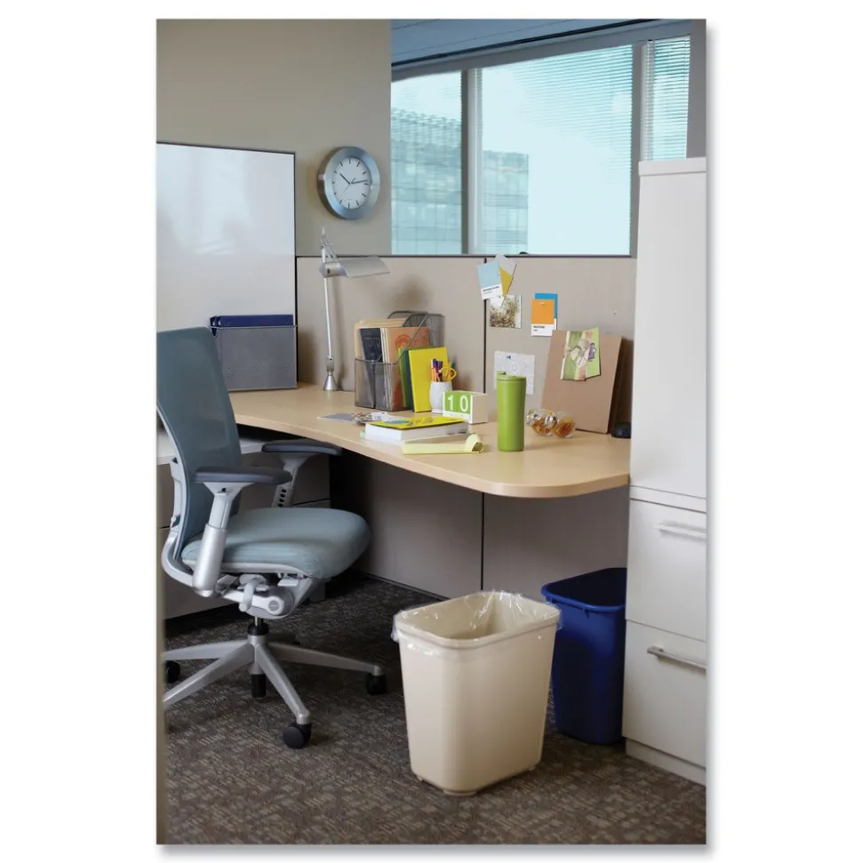 Rubbermaid Commercial 7 gal. Fiberglass Wastebasket - Beige