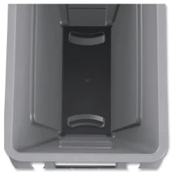 Rubbermaid Commercial 23 Gallon Rectangular Plastic Slim Jim Receptacle W/venting Channels - Gray